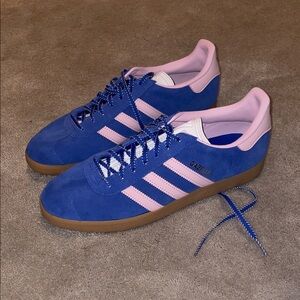 Adidas Gazelle Blue and Pink Sneakers